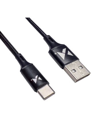 Wozinsky Ladekabel Schnellladekabel USB - USB Typ C 2,4A 1m in Schwarz