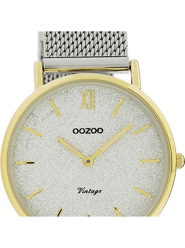 Oozoo Analog-Armbanduhr Oozoo Vintage Series silber mittel (ca. 32mm)