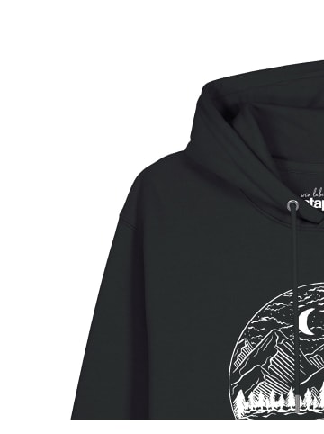 wat? Apparel Sweatshirt Mountains by night in Schwarz