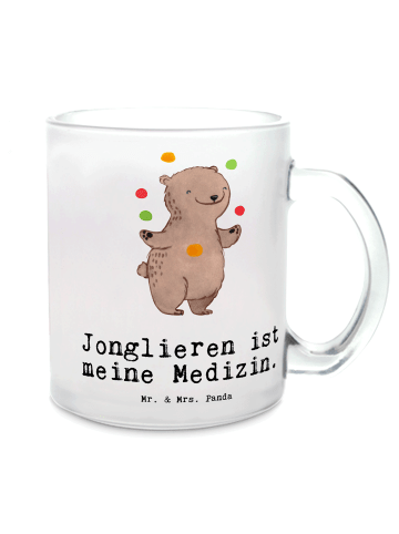 Mr. & Mrs. Panda Häferl Bär Jonglieren mit Spruch in Transparent