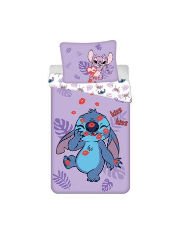 Lilo & Stitch Disney Lilo & Stitch Bettwäsche-Set 140x200 cm + 70x90 cm aus 100% in Lila