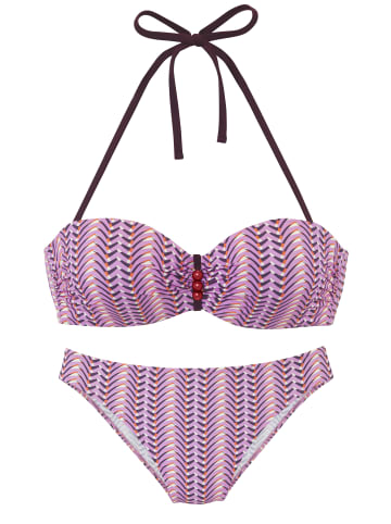 Vivance Bügel-Bandeau-Bikini in rosa bedruckt