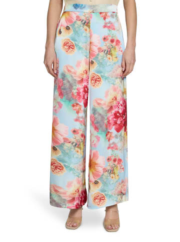 Vera Mont Marlene-Hose mit Blumenprint in Blue/Rosé