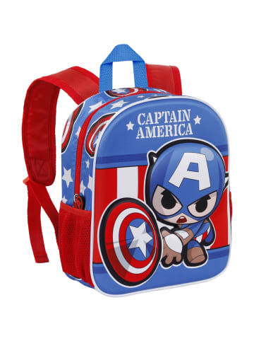 Marvel Rucksack Captain America Let's go-Small 3D in blau