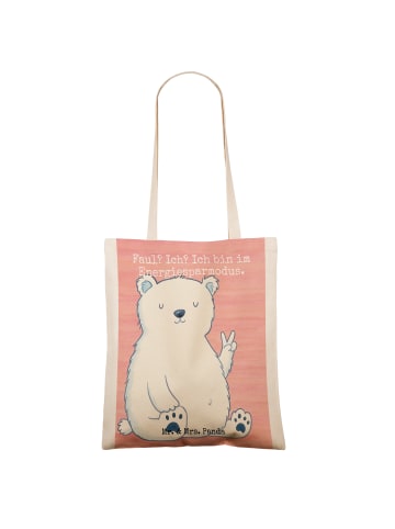 Mr. & Mrs. Panda Schultasche Eisbär Faul Design mit Spruch in Weiß