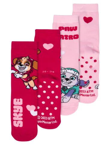 Paw Patrol 2er Pack Paw Patrol ABS Socken Stoppersocken antirutsch Söckchen in rosa