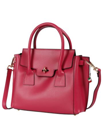Florence Florence Handtasche Leder fuchsia, pink ca. 30cm