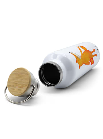 Mr. & Mrs. Panda Edelstahlflasche Fuchs Laterne ohne Spruch in Weiß