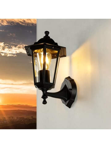 Licht-Erlebnisse Außen Wandlampe (B)17 x (H)36 cm in Schwarz