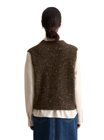 Marc O'Polo DENIM Ärmelloser Bouclé-Cardigan regular in Black Espresso