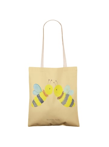 Mr. & Mrs. Panda shopping bag Biene Liebe ohne Spruch in Gelb Pastell