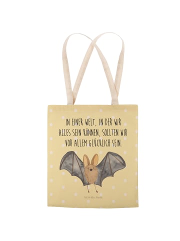 Mr. & Mrs. Panda Tote Bag Fledermaus Flügel mit Spruch in Gelb Pastell