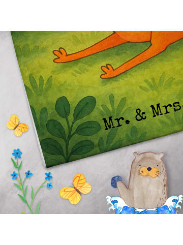 Mr. & Mrs. Panda Frottierhandtuch Fuchs Gitarre Design ohne Spruch in Weiß