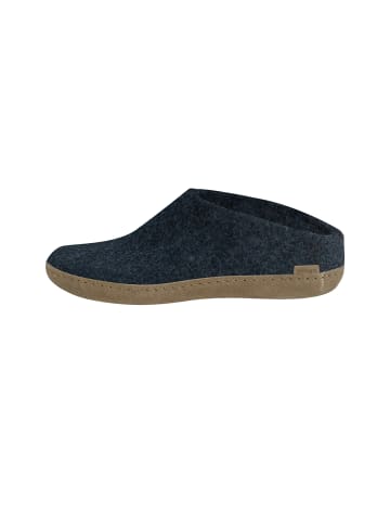 glerups Pantoffeln Ledersohle in Denim