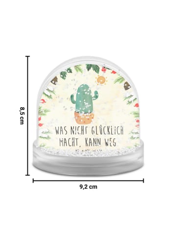 Mr. & Mrs. Panda Schneekugel Weihnachten Kaktus Sonne mit Spruch in Naturpapier