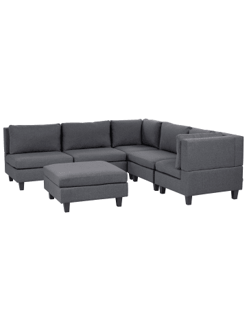 Beliani 6-tlg Modulsofa UNSTAD in Grau