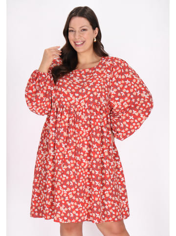 Usha Women Plus Size Dress in Red