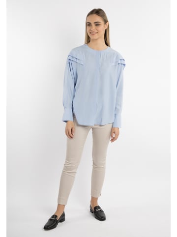 DreiMaster Damen Langarmbluse in Hellblau