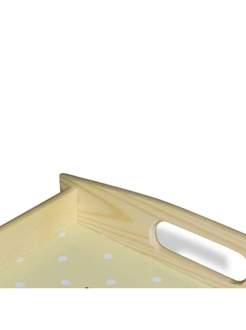 Mr. & Mrs. Panda serviertablett aus holz Schildkröte Luftballon ... in Gelb Pastell