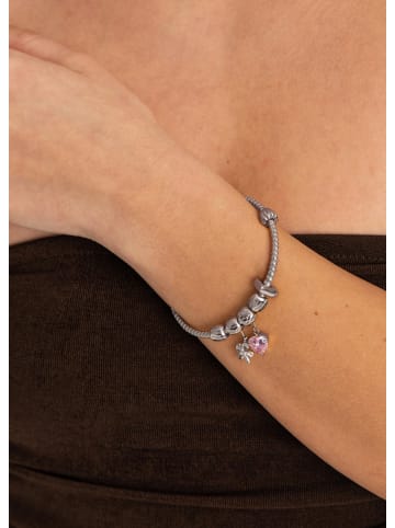PURELEI Armreif-Set LEI Glitter Heart S-M Silber