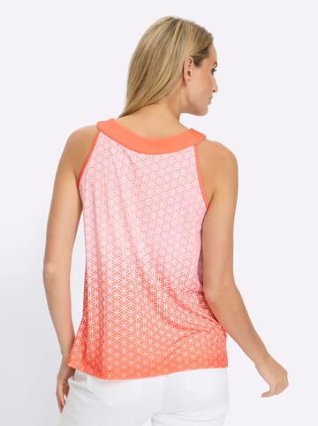 Heine Shirttop in orange-hellrosé-bedruckt