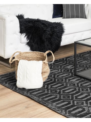 Beliani Kurzflor ADATEPE in Grau - (W) 140 x (H) 1 x (L) 200 cm