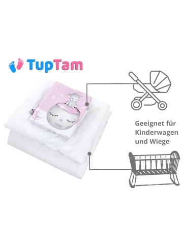TupTam Unisex Baby Wiegenset 4-teilig in hellrosa
