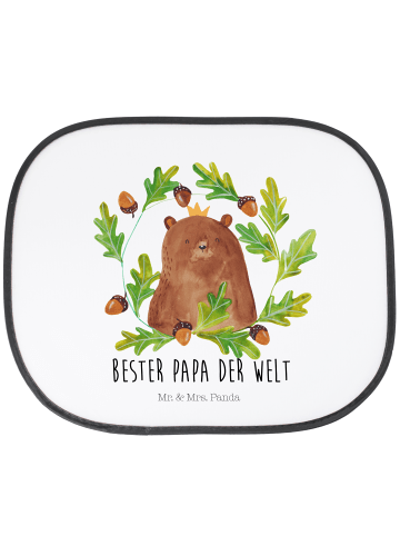 Mr. & Mrs. Panda Sonnenschutz für Autoscheiben Bär König mit Spruch in Weiß