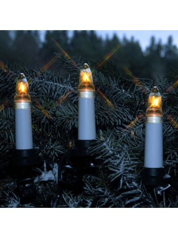 STAR Trading Weihnachtsbaumkerzen Lichterkette 'Candle', 16-flammig, weiß