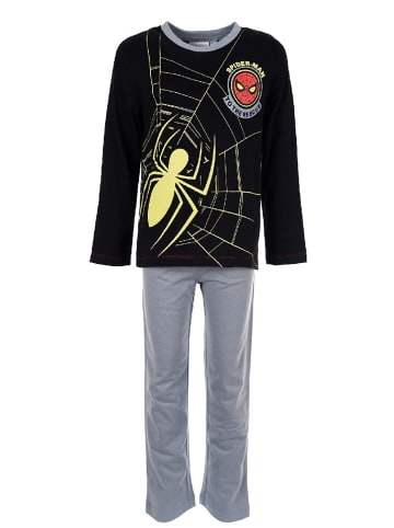 Spiderman 2tlg. Outfit: Schlafanzug Pyjama in Schwarz