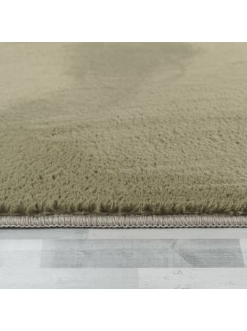 KADIMA DESIGN Teppich Kurzflor waschbar Einfarbig Wohnzimmer in Grün