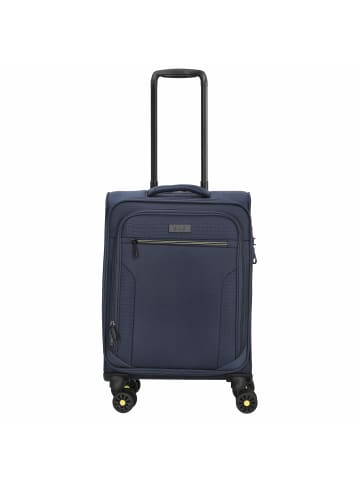 D&N Travel Line 9704 - 4-Rollen-Kabinentrolley S 55 cm (dark red) in dark blue