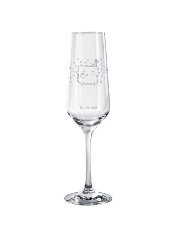 Mr. & Mrs. Panda Champagnerglas Toast Party ohne Spruch in Transparent