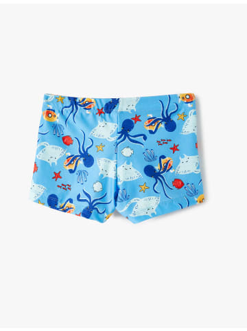 KOTON Badehose in Blau Gemustert