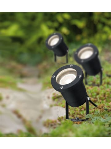 paulmann LED Gartenstrahler Pflanzenleuchte mit Erdspieß 3er Set in schwarz -H:320mm