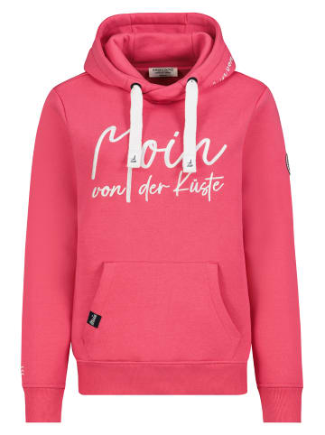 Eight2Nine Kapuzenpullover Kängurutasche Rippbündchen in Pink