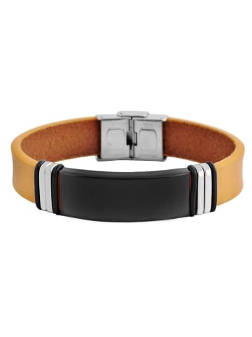 Adeliás Unisex Armband aus Leder 21 cm in braun