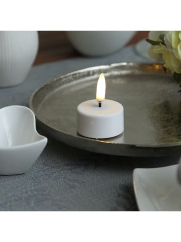 Uyuni LED Teelicht Thea Uyuni Timer bis 400 Std. D: 3,4cm mit Batterie weiß