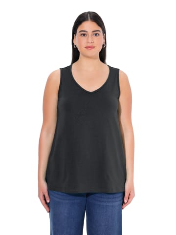 Ulla Popken Strick-Top in schwarz