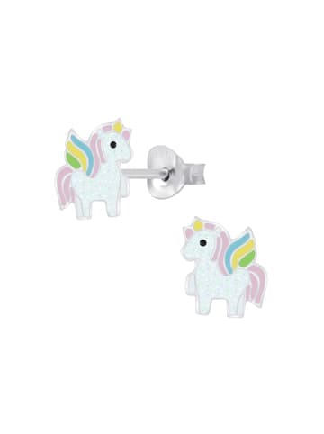 schmuck23 Silber Ohrringe 925 Einhorn 0,7 cm x 0,8 cm