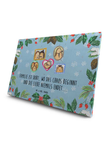 Mr. & Mrs. Panda Tee Adventskalender Igel Familie mit Spruch in Eisblau