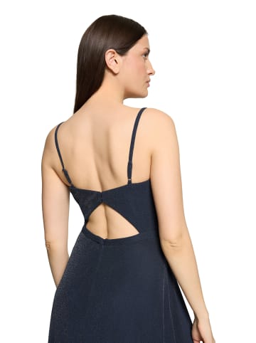 Vera Mont Abendkleid mit Lurexfaden in Dunkelblau/Grau