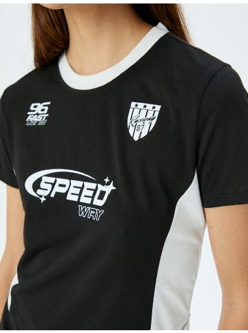 KOTON T-shirt in Schwarz