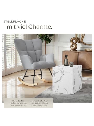 tectake Beistelltisch Inkl. Bodenschoner, Belastbarkeit 45 kg, 45 x 45 x 50 cm