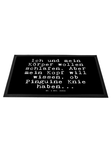 Mr. & Mrs. Panda Fußmatte Ich und mein Körper... mit Spruch in Schwarz