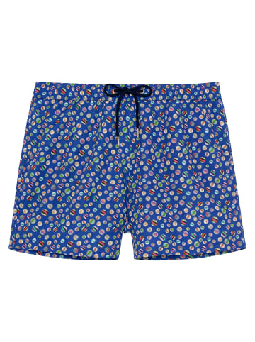 HOM Badeshorts Beach Boxer Socoa in navy print