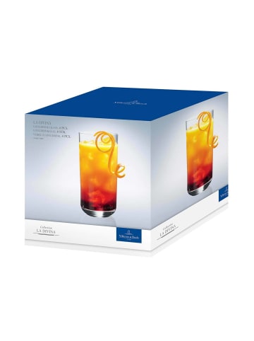 Villeroy & Boch 4er Set Longdrinkgläser La Divina 440 ml in transparent