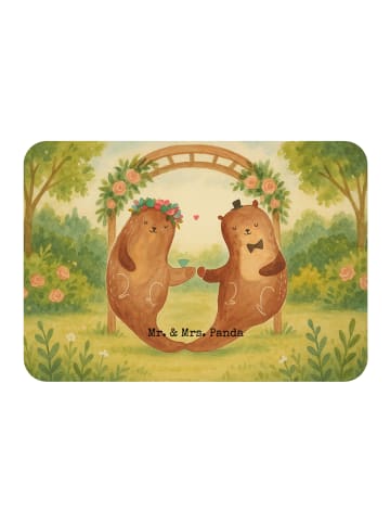 Mr. & Mrs. Panda Kühlschrankmagnet Hochzeit Otter Design ohne Sp... in Weiß