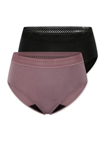 Schiesser Periodenslip Schiesser Care in lila, schwarz
