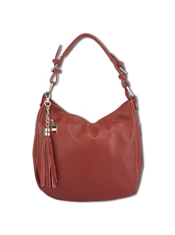 Florence Florence Schultertasche, Shopper Leder rot ca. 30cm breit